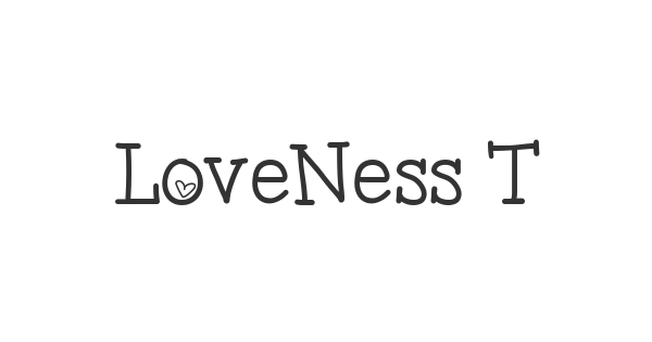 LoveNess Two font thumb